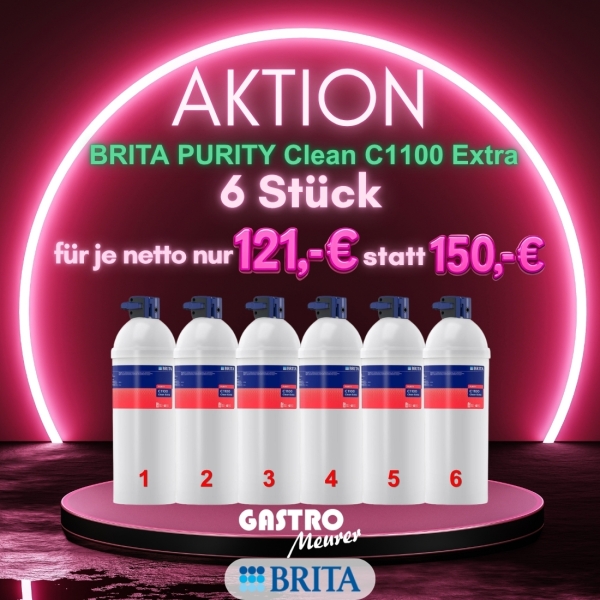 AKTION Brita Wasserfilter PURITY C1100 Clean Extra Filterkartusche 1058682